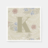 William Morris Lt Blue & Rust Larkspur Muster Serviette (Vorderseite)