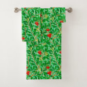 William Morris Lychee Tree Pattern, Light Green Badhandtuch Set (Insitu)