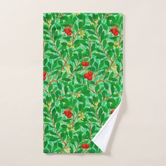 William Morris Lychee Tree Pattern, Light Green Badhandtuch Set (Handtuch)