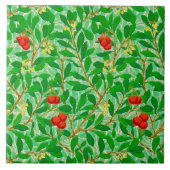 William Morris Lychee Tree Pattern, Light Green Fliese (Vorderseite)