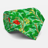 William Morris Lychee Tree Pattern, Light Green Krawatte (Gerollt)