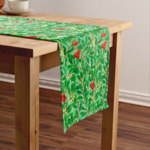 William Morris Lychee Tree Pattern, Light Green Mittelgroßer Tischläufer