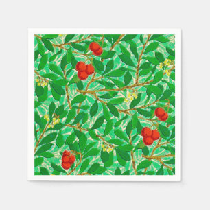 William Morris Lychee Tree Pattern, Light Green Serviette