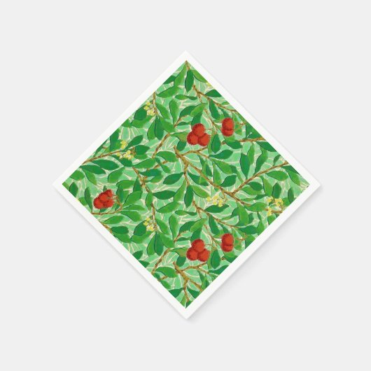 William Morris Lychee Tree Pattern, Light Green Serviette (Ecke)