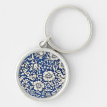 William Morris Mallow Blume Floral Blue White