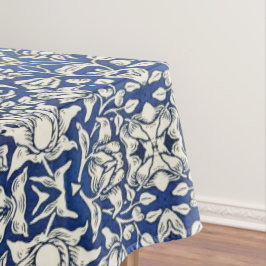 William Morris Mallow Blume Floral Blue White Tischdecke