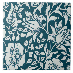 William Morris Mallow Floral Vintage Design Fliese