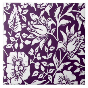 William Morris Mallow Floral Vintage Design Fliese