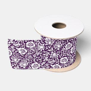 William Morris Mallow Floral Vintage Design Satinband