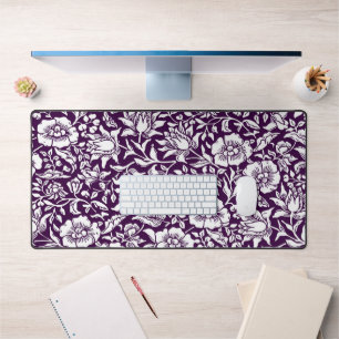 William Morris Mallow Floral Vintage Design Schreibtischunterlage
