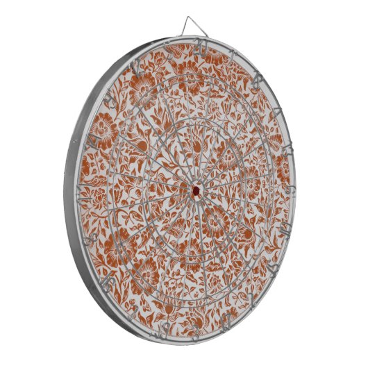 William Morris Mallow Floral Wallpaper Design Dartscheibe (Vorderseite Links)