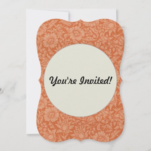 William Morris Mallow Floral Wallpaper Design Einladung (Vorderseite)