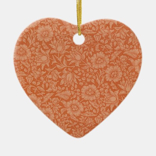 William Morris Mallow Floral Wallpaper Design Keramik Ornament (Vorne)