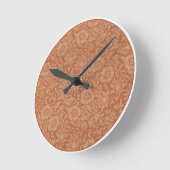 William Morris Mallow Floral Wallpaper Design Runde Wanduhr (Winkel)