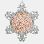 William Morris Mallow Floral Wallpaper Design Schneeflocken Zinn-Ornament (Vorderseite)