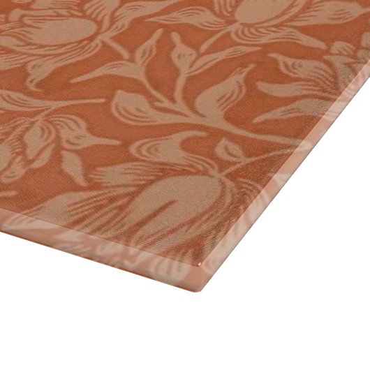 William Morris Mallow Floral Wallpaper Design Schneidebrett (Ecke)