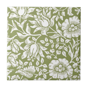 William Morris Mallow Green Muster Fliese