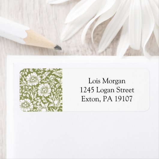 William Morris Mallow Green Pattern (Insitu)