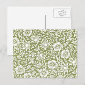 William Morris Mallow Green Pattern Postkarte (Vorne/Hinten)