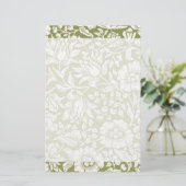 William Morris-Malven-Grün-Muster Briefpapier (Stehend Vorderseite)