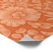 William Morris Malvenmuster: Terrakotta-Blumen Poster (Ecke)