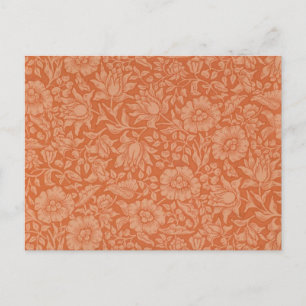 William Morris Malvenmuster: Terrakotta-Blüten Postkarte