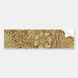 William Morris Marigold Antikes Blumenmuster Autoaufkleber