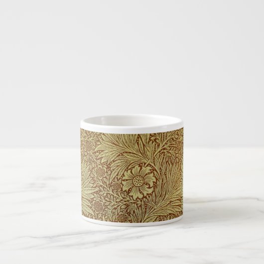 William Morris Marigold Antikes Blumenmuster Espressotasse (Vorderseite)