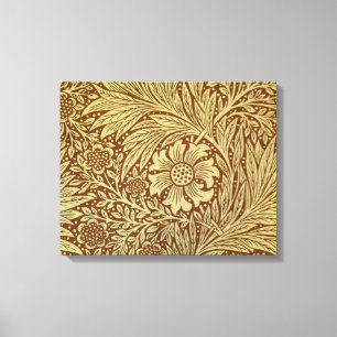 William Morris Marigold Antikes Blumenmuster Leinwanddruck