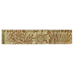 William Morris Marigold Antikes Blumenmuster Namensplakette