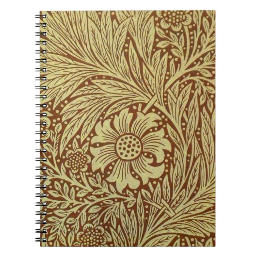 William Morris Marigold Antikes Blumenmuster Notizblock (Vorderseite)
