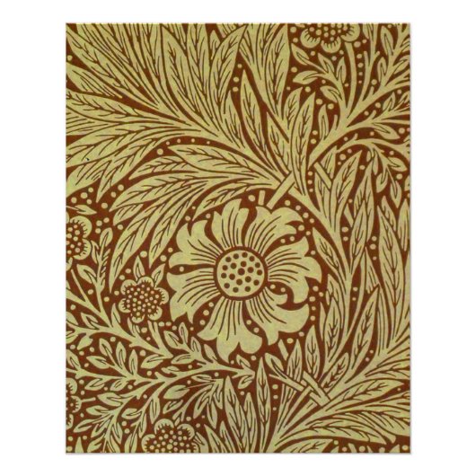 William Morris Marigold Antikes Blumenmuster Poster (Vorderseite)