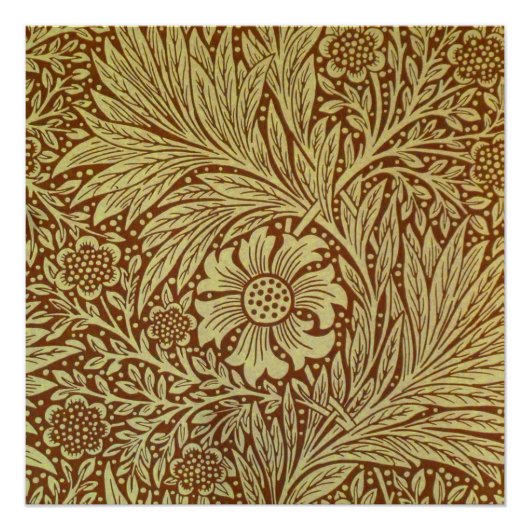 William Morris Marigold Antikes Blumenmuster Poster (Vorderseite)