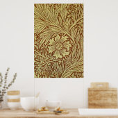 William Morris Marigold Antikes Blumenmuster Poster (Küche)