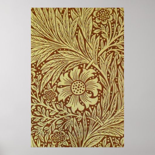 William Morris Marigold Antikes Blumenmuster Poster (Vorne)