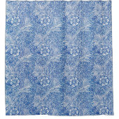 William Morris Marigold Blau Duschvorhang (Vorderseite)