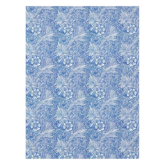 William Morris Marigold Blue Floral Tischdecke (Vorderseite)