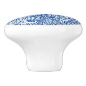 William Morris Marigold Blue Monogram Keramikknauf (Seitenansicht)