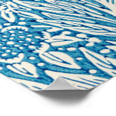 William Morris marigold blue pattern Poster (Ecke)