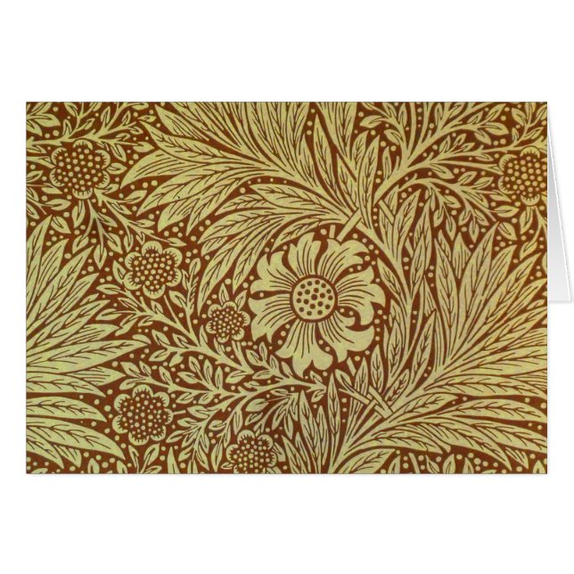 William Morris Marigold Blume Pattern (Vorderseite (Horizontal))