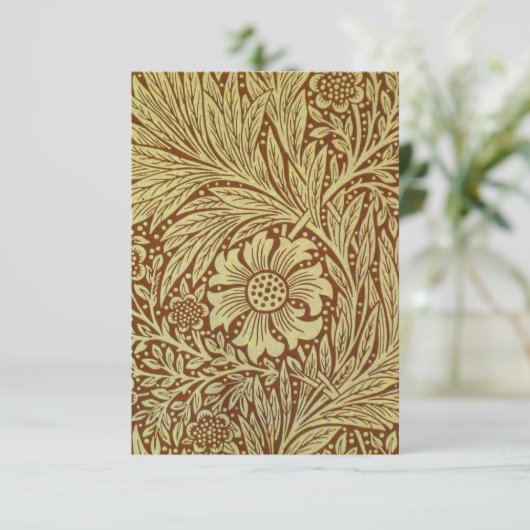 William Morris Marigold Blume Pattern Dankeskarte (Stehend Vorderseite)