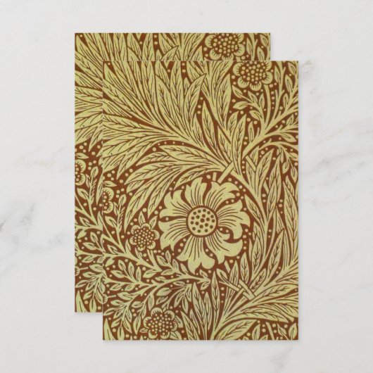 William Morris Marigold Blume Pattern Dankeskarte (Vorne/Hinten)