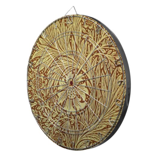 William Morris Marigold Blume Pattern Dartscheibe (Vorderseite rechts)
