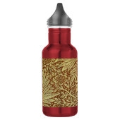 William Morris Marigold Blume Pattern Edelstahlflasche (Links)