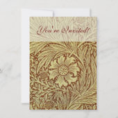 William Morris Marigold Blume Pattern Einladung (Vorderseite)