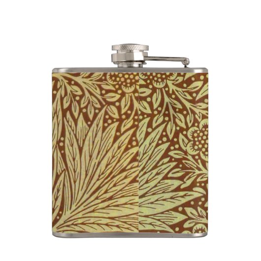 William Morris Marigold Blume Pattern Flachmann (Rückseite)