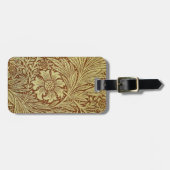 William Morris Marigold Blume Pattern Gepäckanhänger (Vorderseite horizontal)