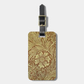 William Morris Marigold Blume Pattern Gepäckanhänger (Vorderseite vertikal)