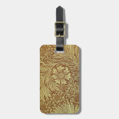 William Morris Marigold Blume Pattern Gepäckanhänger (Vorderseite vertikal)