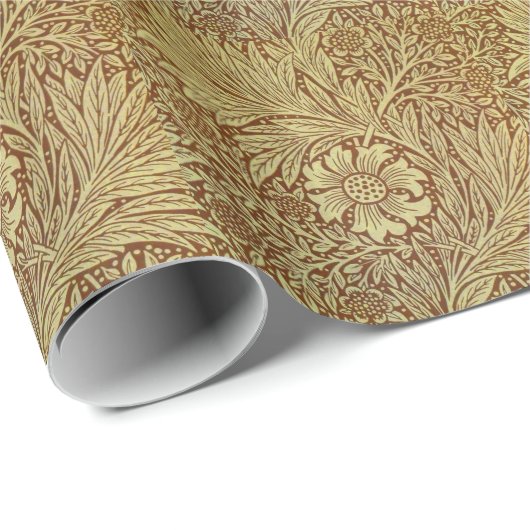 William Morris Marigold Blume Pattern Geschenkpapier (Rolleneckpunkt)